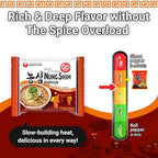 Nongshim Ramyun Noodles, Rich Spicy Vegetable Broth, Korean Classic Recipe, Deeply Simmered, Quick & Easy, Pantry Staples, 4.37 oz (Pack of 4) | Korean Instant Ramen, Vegetable Broth, Quick & Easy Meal