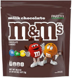 M&M'S Milk Chocolate Candy, Party Size, 2.4 lb Resealable Bag for Parties, Baking & Sharing