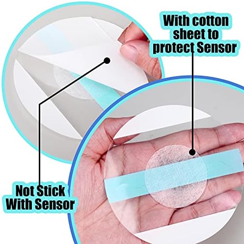 Nuanchu 48 Pack Sensor Covers Compatible with Freestyle Libre 1/2/3,Waterproof CGM Sensor Patches, Glucose Monitor Protector Long Lasting Without Hole (Green)