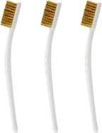 Small Brass Brush 3PCS Brass Wire Brushes for Cleaning, 3D Printer Nozzle Cleaning Brasses Wire Toothbrush Tool, Brasses Brush Handle Hot End Toothbrush for Polishing & Rust Removal