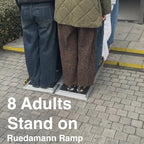 Ruedamann 4FT Portable Wheelchair Ramp, Non-Slip Aluminum Folding Handicap Ramp for Doorways, Wheel Chair Threshold Ramp for Home Steps, Stairs, Wheelchair, Scooters, Pets, Entry