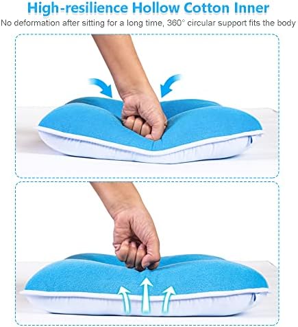 MESINURS Donut Butt Pillow, Anti-Decubitu Pad Bed Cushion, Post-Op Pressure Nursing Pad for Bedridden, Elderly, Disabled, Pregnant (15"x15", Square)