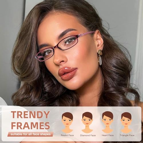 Reading Glasses for Women,6 Pack Blue Light Blocking Glasses for Women,Fashion Readers with Spring Hinge Eyeglasses