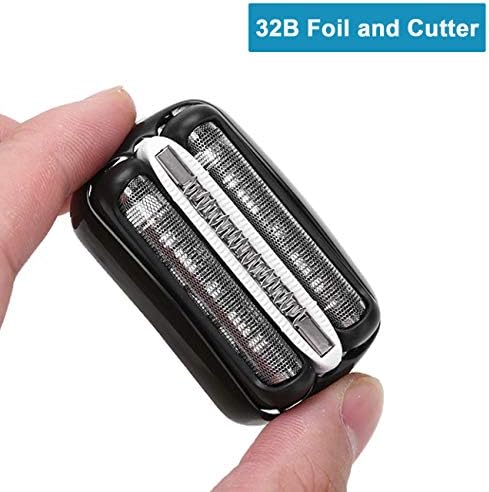 32B Shaver Foil Replacement and Cutter for Compatible with Braun Series 3, Shaver Razor Blade Cassette Head Compatible with Braun 320 330 340 350CC 370cc-4 390cc-4 Models