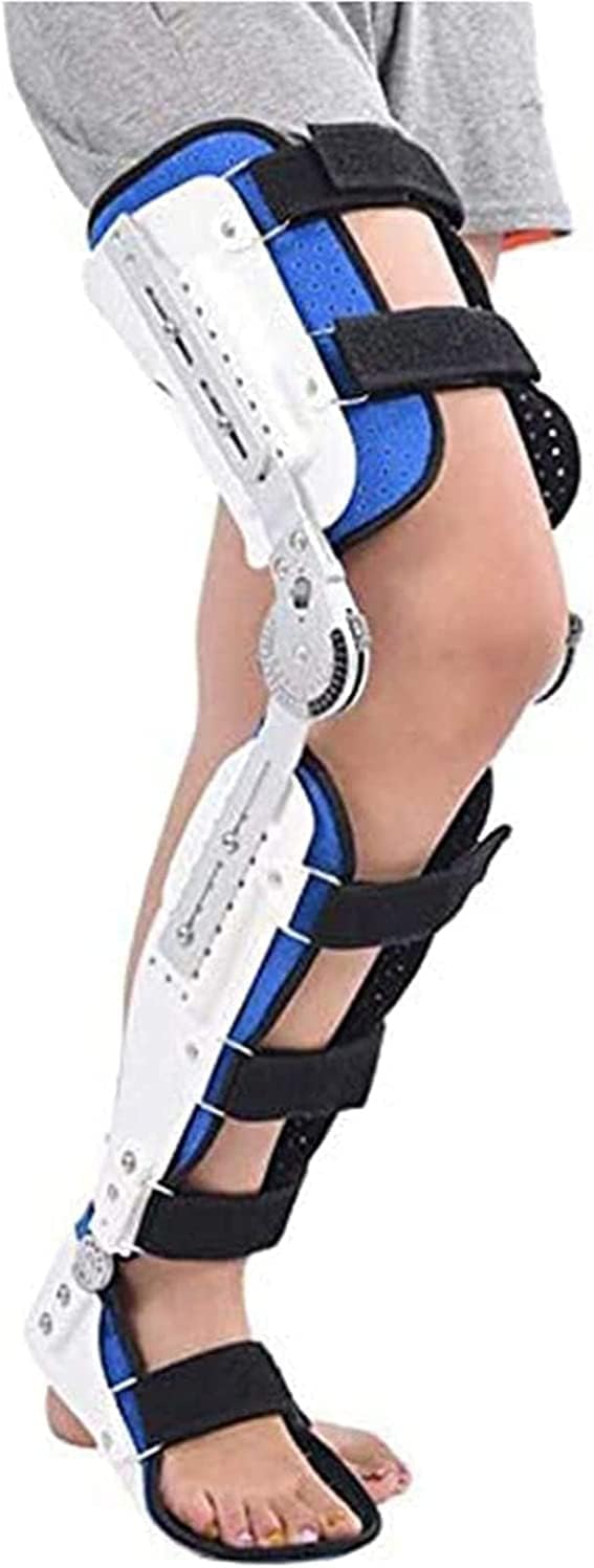 Adjustable Knee Ankle Foot Orthosis Durable Thigh Knee Joint Fixed Brace Ankle Foot Orthosis Braces Supports Easy To Disassemble And Clean (Right Medium/M)