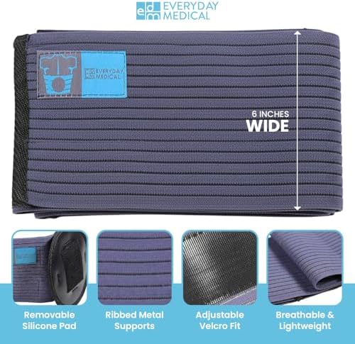 Everyday Medical Plus Size Umbilical Hernia Belt - For Women & Men Plus Size Abdominal Hernia Binder for Belly Button Navel Hernia Support for Incisional, Epigastric, & Ventra - XXL