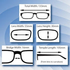 Boost Eyewear 6 Pack Reading Glasses, Traditional Black Frames, for Men and Women, with Comfort Spring Loaded Hinges, Black, 6 Pairs (+1.50)