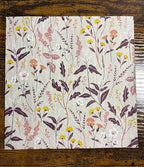 IHR Ideal Home Range Party Napkins Disposable 3-Ply Paper Lunch Napkin Pack, 6.5" x 6.5", Pretty Meadow Autumn, 20-Count