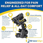 EasyStrap Pro OA Unloader Knee Brace - Adjustable Hinged Osteoarthritis Support for Bone on Bone Knee Pain, Meniscus Tears & Cartilage Damage L1843 L1851 (LEFT LEG)