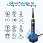 Charger for Oral B iO iO7 iO8 iO9 Electric Toothbrush, Model 3768 Magnetic Replacement Charger for Oral-B iO Electric Toothbrushs,Black（Incompatible IO4/5/6）