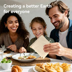 MORGIANA Lunch Napkins, 200 Count Bamboo Compostable Napkins Disposable, 2-Ply - 6.5 x 6.5 Inch Folded - Soft, Absorbent & Unbleached for Weddings, Party, Cocktail Bar