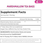 FreshDrinkUS, Premium 55 Marshmallow Root and Leaf Tea Bags, 100% Natural & Pure. Loose Leaf Marshmallow Herbal Tea. Made with Eco-Conscious Tea Bags. No Sugar, No Caffeine, No Gluten, Vegan.