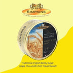 Simpkins Traditional English Barley Sugar Drops - Barley Sugar Hard Candy - Old-Fashioned Drops in Travel Tins - Dairy-Free Sweets & Nut-Free British Hard Candy - Travel Sweets 200 g