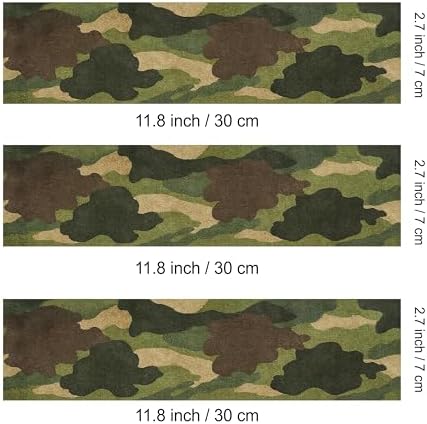 3 pcs Camouflage Cake Strips Edible birthday cake strips, cake side borders, Icing Sheets 2.7X11.8
