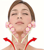 Flower Shaped Face Massager Roller, Plastic Facial Massage for V Face Pull Tight Firming