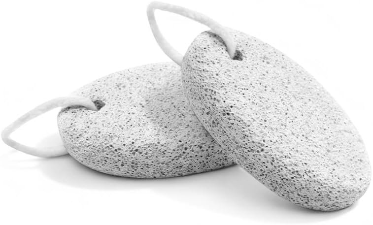 2 Pcs Natural Pumice Stone for Feet Lava Foot Pumice Stones Foot Exfoliation Pedicure Dead Skin Scrubber Heels Callus Remover