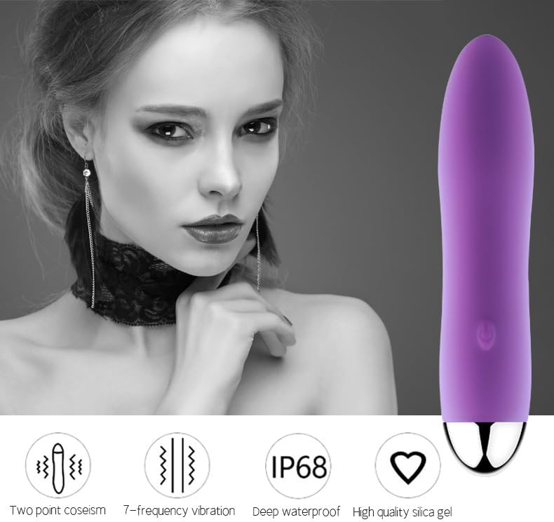 Portable Travel Massage Rod，10 Powerful Modes Small Handheld Electric Massagers for Women ki89c