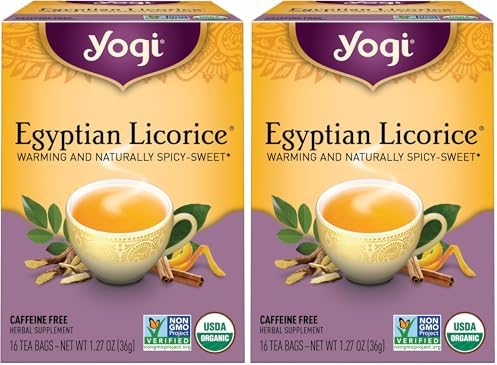 Yogi Tea, Egyptian Licorice, 16 Count, Packaging May Vary (Pack of 2)