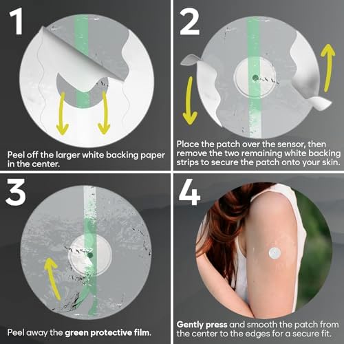 Freestyle 20 Libre 3 Sensor Covers Waterproof – Transparent, Long-Lasting, Easy to Apply and Remove, No Glue on Center, Non-Irritating – Ideal for Sports, Swimming, and Daily Use - PAC3