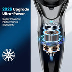 Electric Razor for Men with Pop-Up Trimmer, Rechargeable IPX7 Waterproof Electric Shaver, Fast Charging Shavers for Men, 120Mins Runtime, Gentle on Sensitive Skin