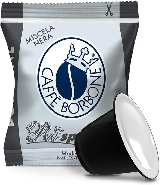 Caffè Borbone Black Blend Nespresso Compatible Espresso Coffee Pods, 100 Count Espresso Pods