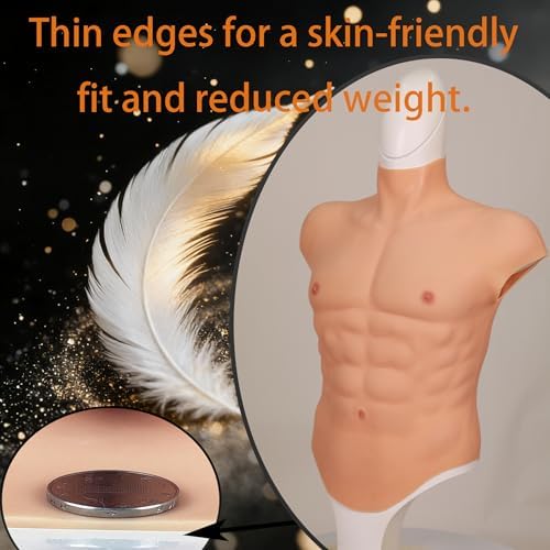 Silicone Muscle Suit Fake Male Chest Realistic Fake Muscle Costume Simulation For Cosplay Halloween Transgender