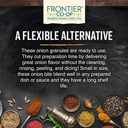 Frontier Co-op Organic White Onion Granules 16 Oz, Bulk Bag - Restaurant Supply