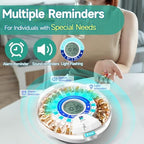 Windtrace Automatic Pill Dispenser for Elderly, Electronic Monthly Pill Organizer with Alarm & Light, 28 Day Smart Lock Medication Dispenser, Timed Pill Dispenser Machine for Prescriptions & Vitamins