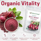 Z Natural Foods Organic Beet Root Powder - Nutrient-Dense Beetroot Powder with Antioxidants, Nitric Oxide for Heart Health, Energy - Perfect for Smoothies, Beets Juice, & Recipes, 1 lb