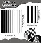 HEIPINIUYE 25 Pieces 3-ply Striped Paper Napkins Black and White Guest Towels Disposable Hand Towels for Bathroom Wedding Birthday Baby Shower Dinner Napkins Disposable