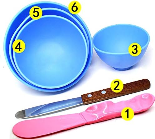King Dental 4PCS Plastic Mixing Alginate Modelling Carver Rubber Plaster Bowl +2 Mixing Spatulas