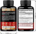 Panax Ginseng 15,000 mg - Red Korean Ginseng Supplement for Men - Extra Strength 10:1 Extract - Energy, Focus, Productivity & Performance - Natural & Vegan - Made in USA - 120 Capsules, 2 Month Supply