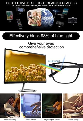 OCCI CHIARI Men’s Blue Light Blocking Reading Glasses Computer Readers (1.0 1.5 2.0 2.5 3.0 3.5 4.0 5.0 6.0)