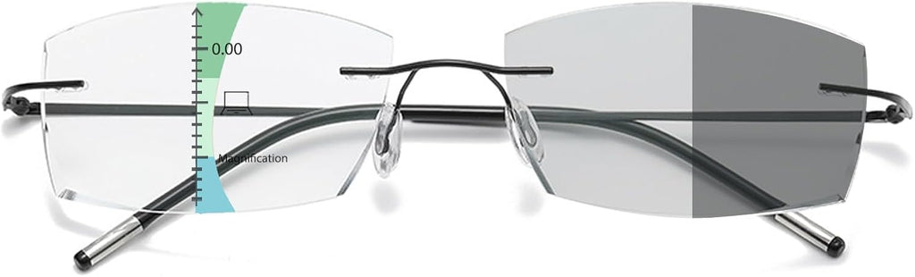 Progressive Photochromic Multifocus Reading Glasses Blue Light Blocking Diamond Cut Transition Multifocal Readers