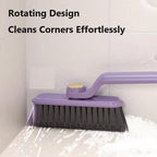 1 PCS Multi-Function Rotating Crevice Cleaning Brush, 360 Degree No Dead Corners Tool,Crevice Gap Cleaning Brush Tool with Hard Bristles for Bathroom, Kitchen, and Household Cleaning (Purple)