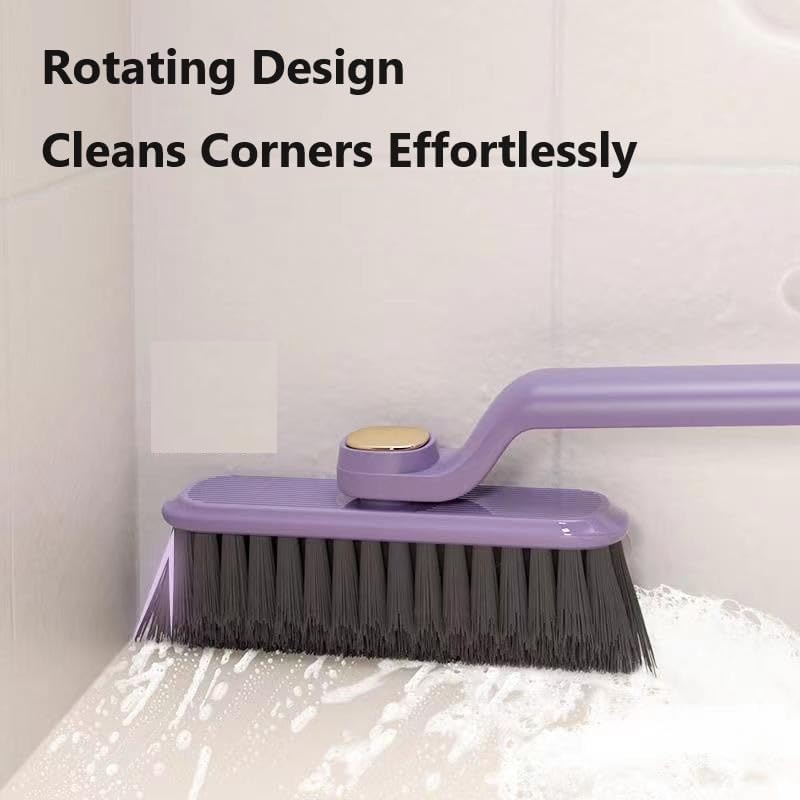 1 PCS Multi-Function Rotating Crevice Cleaning Brush, 360 Degree No Dead Corners Tool,Crevice Gap Cleaning Brush Tool with Hard Bristles for Bathroom, Kitchen, and Household Cleaning (Purple)