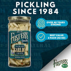 Foster's Pickled Garlic Cloves in a Jar, Original, 16oz, 2 Pack, Traditional Pickled Vegetables Recipe for over 40 years, Low Calorie Snack, Gluten Free, Fat and Preservative Free Pickles