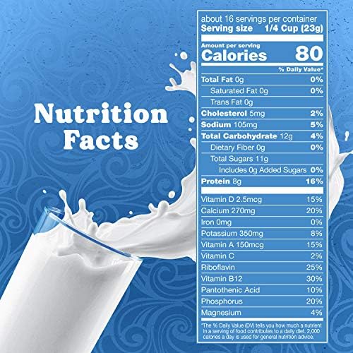 Swiss Miss Nonfat Dry Milk, Fortified with Vitamins A & D, Hot Cocoa Bar Supplies, 12.98 oz. Canister