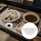 Zerodeko 4pcs Set Lotus Bowl Creative Salad Dishes Small Lotus Bowls White Ceramic Snack