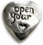 Basic Spirit Heart shape/Open your heart Pocket Token (Coin) Handcrafted Pewter Lead-Free CN-12