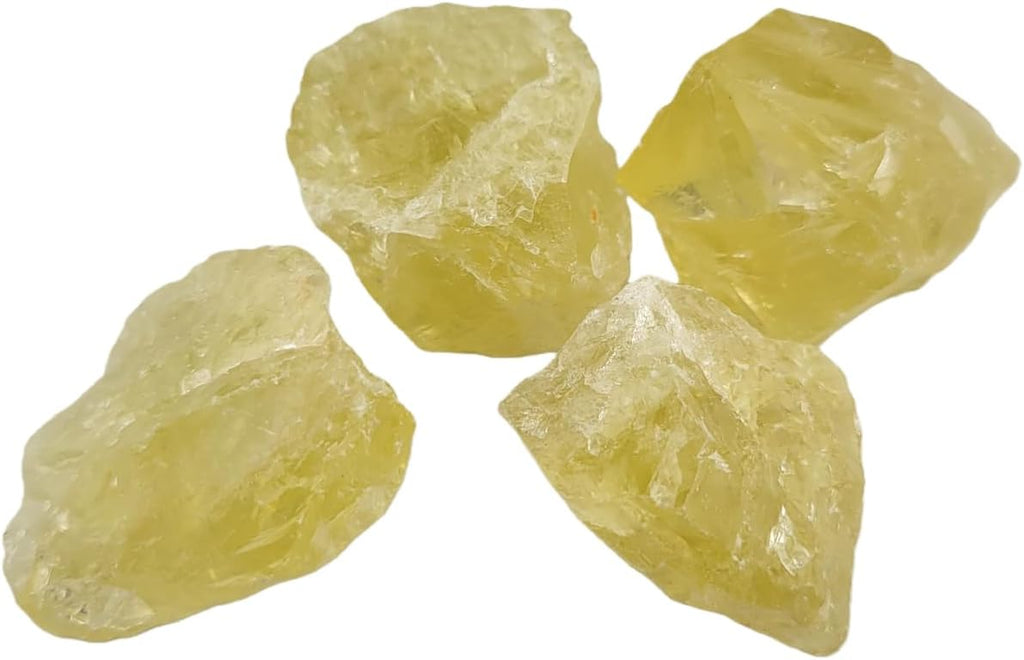 3-5Pcs Citrine Natural Raw Crystals 1''-2'' Rough Stones Rocks for Tumbling Polishing Cabbing Gemstones Crystals and Healing Stones for Wicca Reiki,Fountian Rocks for Decorations (Citrine)