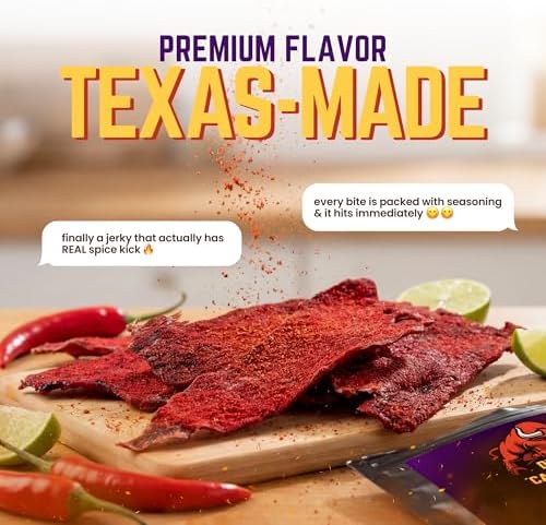 Tizon Lumbre Carne Seca - Spicy Fuego Beef Jerky Snack, Premium Mexican-Style Dried Beef, 2oz Resealable Pouch, No Added Hormones, USA Made