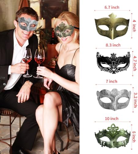 40 Pieces Masquerade Masks Vintage Antique Masks Venetian Party Masks