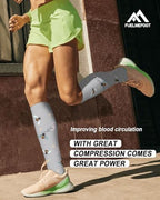 FuelMeFoot 6 Pairs Compression Socks for Women & Men 15-20mmHg Graduated Support Knee High Socks for Nurses, Travel, Athletic