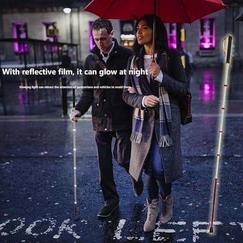 Blind Cane Mobility Cane, Retractable Walking Stick for The Elderly Sticks Men Women, Titanium Alloy Safety Walking Canes