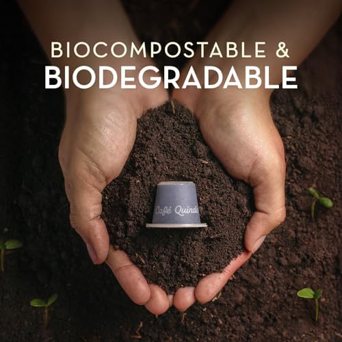 Cafe Quindio Compostable Coffee Pods, compatible with Nespresso Original machines - Gourmet Espresso Coffee - 25 Pods/Bag
