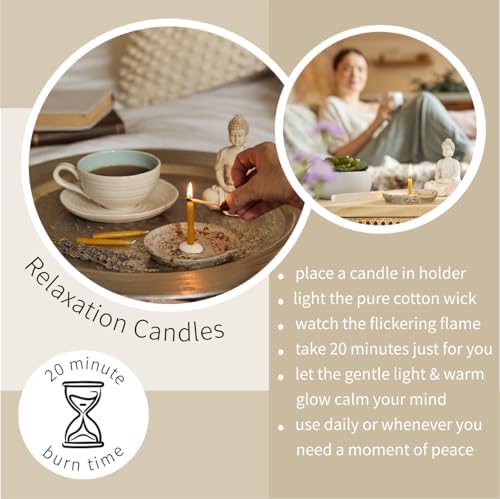 Signature Collection – Thank You (Floral). 12 x Twenty Minute Candles with a Ceramic Holder.