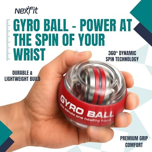 Torque Ball Hand Exerciser - Wrist Power Gyro Ball & Forearm Exerciser – Premium Wrist Strengthener for Fitness, Rehab, Stress Relief & Dexterity Training – Portable, Gift-Ready for Adults