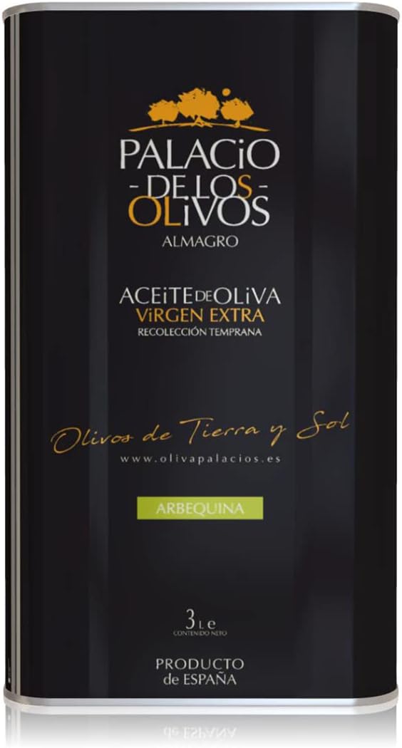 PALACIO DE LOS OLIVOS - Spanish Extra Virgin Olive Oil (Arbequina Variety) - 3 Litre Tin