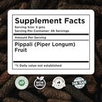 HerbsForever Pippali (Piper longum) Fruit, Powder |Cold Relief, Digestion & Gut Health Spices for Meat Seasoning| Wild Harvested-Non GMO, Vegan- 2X Potency,Ultra Clean,Steam Treated |230 GMS- ½LBS